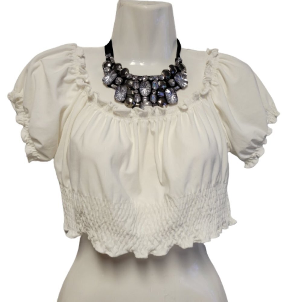 Sexy White Crop Top  Size S/M